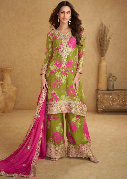 Unique Green & Pink GKSP - Indian Dress House 786