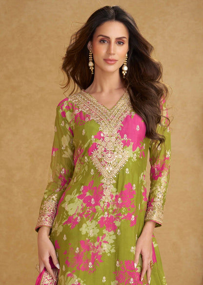 Unique Green & Pink GKSP - Indian Dress House 786