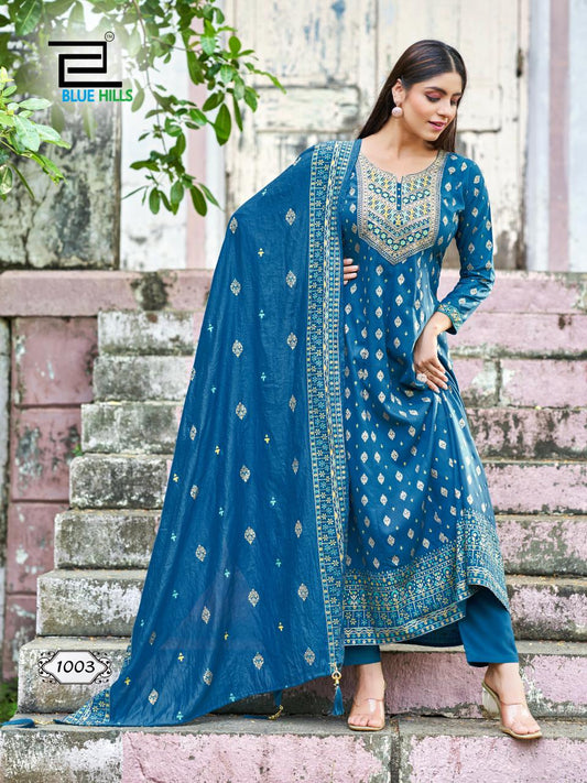 Unique Light Blue BHSM 1004 FVD - Indian Dress House 786