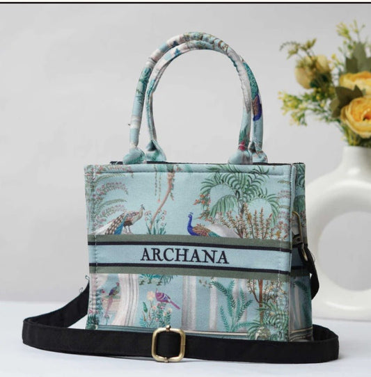 Unique Light Blue PCF Tote CFB - Indian Dress House 786