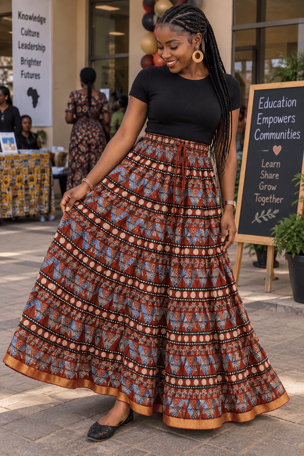 Unique Maroon GeoPr Skirts - Indian Dress House 786