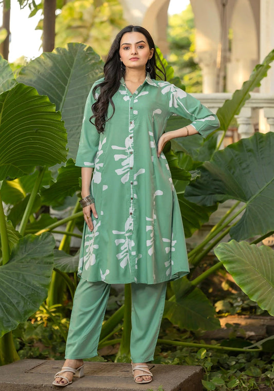 Unique Minty Leaf Green ZAL 1005 FVD - Indian Dress House 786