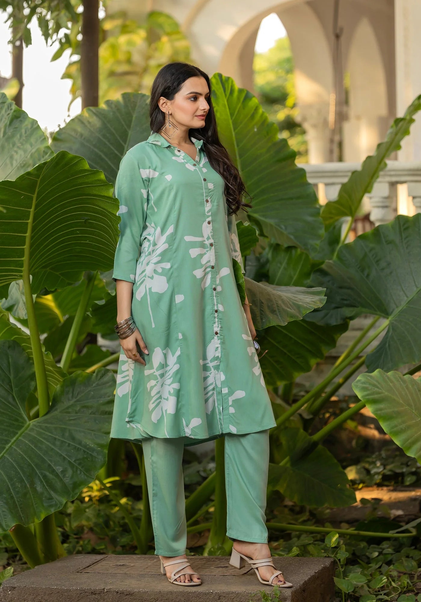 Unique Minty Leaf Green ZAL 1005 FVD - Indian Dress House 786