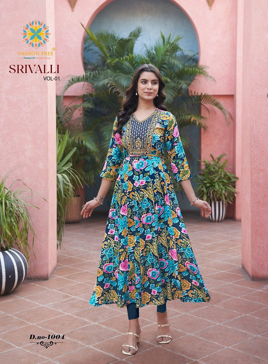 Unique Multi Color Floral PTS 1004 FVD - Indian Dress House 786