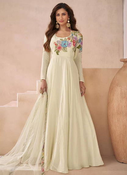 Unique Off White Floral SYD - Indian Dress House 786