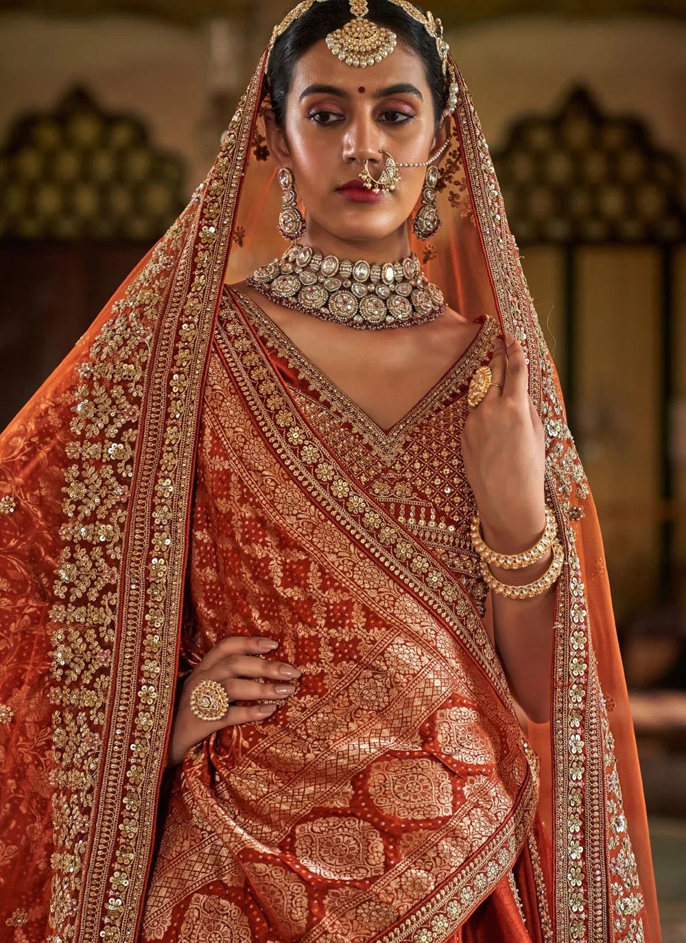 Unique Orange MJL - Indian Dress House 786