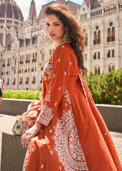 Unique Orange SNP - Indian Dress House 786