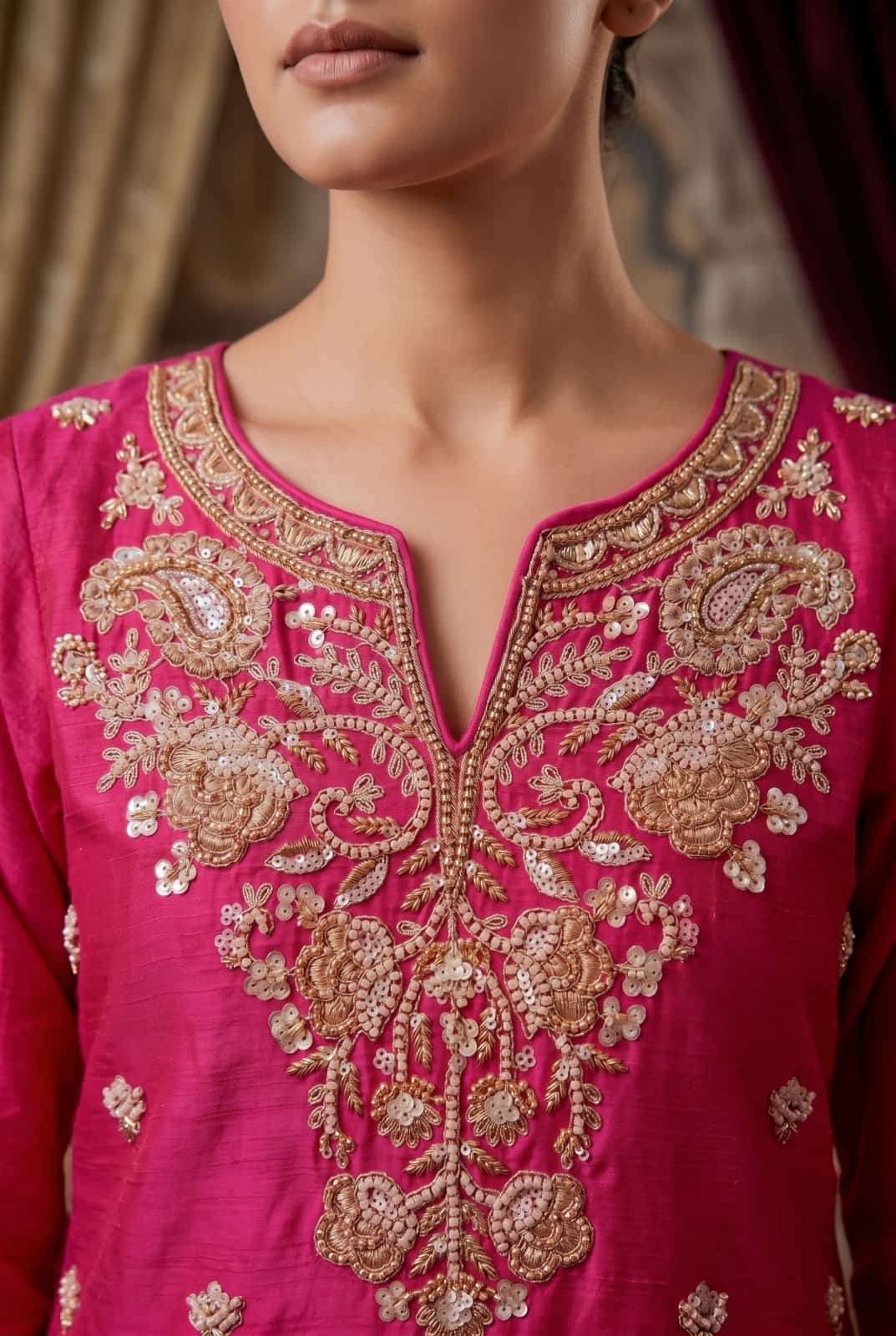 Unique Pink AURSH - Indian Dress House 786