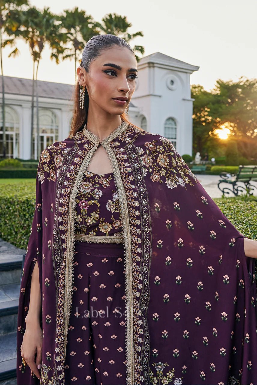 Unique Purple Floral CP SHIV - Indian Dress House 786
