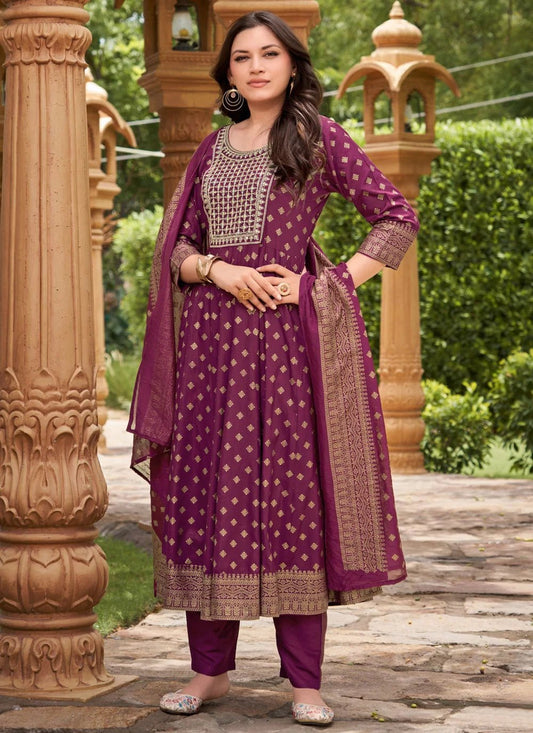 Unique Purple MG 1003 FVD - Indian Dress House 786