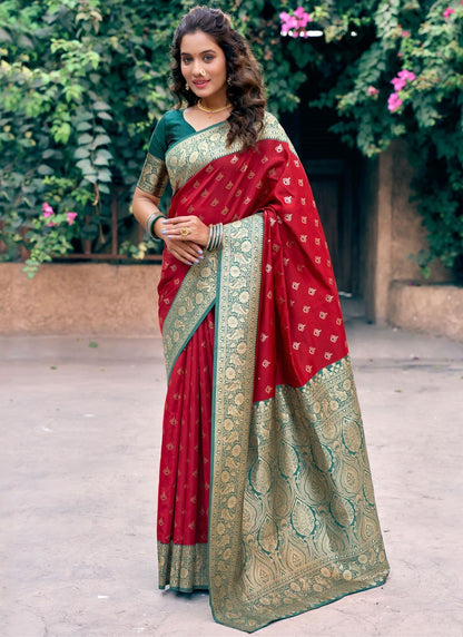 Unique Red & Green GBS - Indian Dress House 786