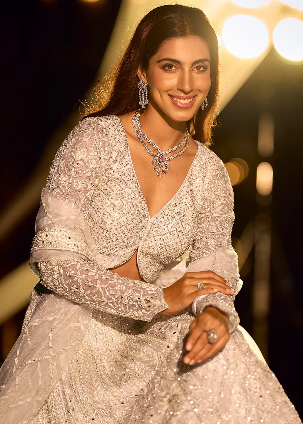 Unique Silver White SYRL - Indian Dress House 786