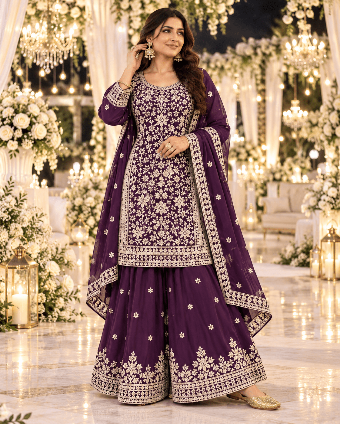 Unique Stunning Sharara DPL - Indian Dress House 786
