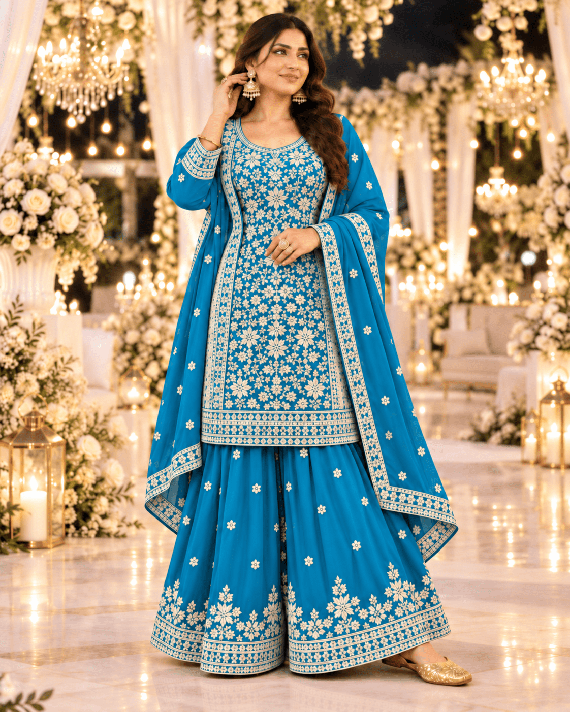 Unique Stunning Sharara DPL - Indian Dress House 786
