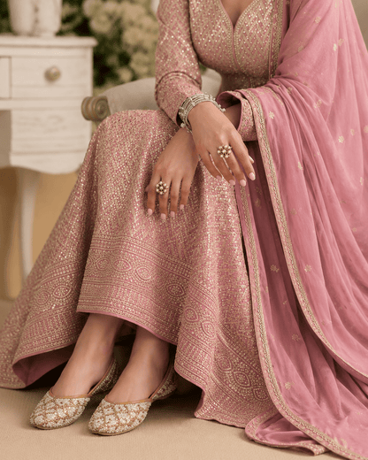 Unique Stylish Gold & Silver Jutti - Indian Dress House 786