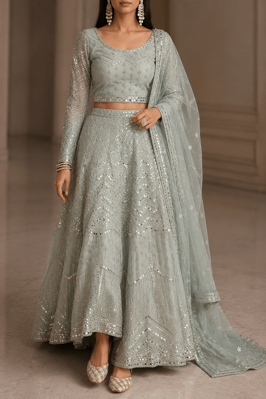 Unique Stylish Gold & Silver Jutti - Indian Dress House 786