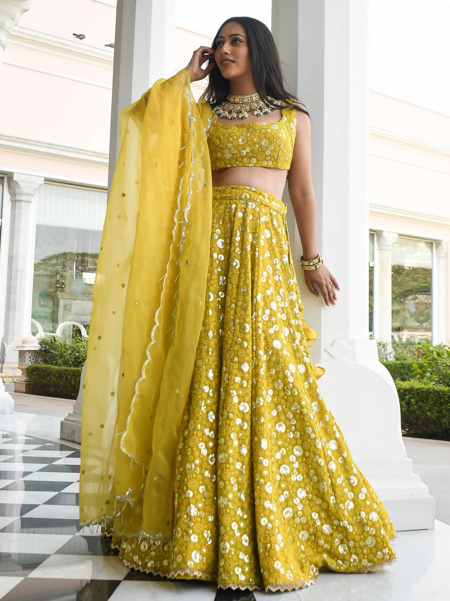 Unique & Stylish Yellow ZLC - Indian Dress House 786
