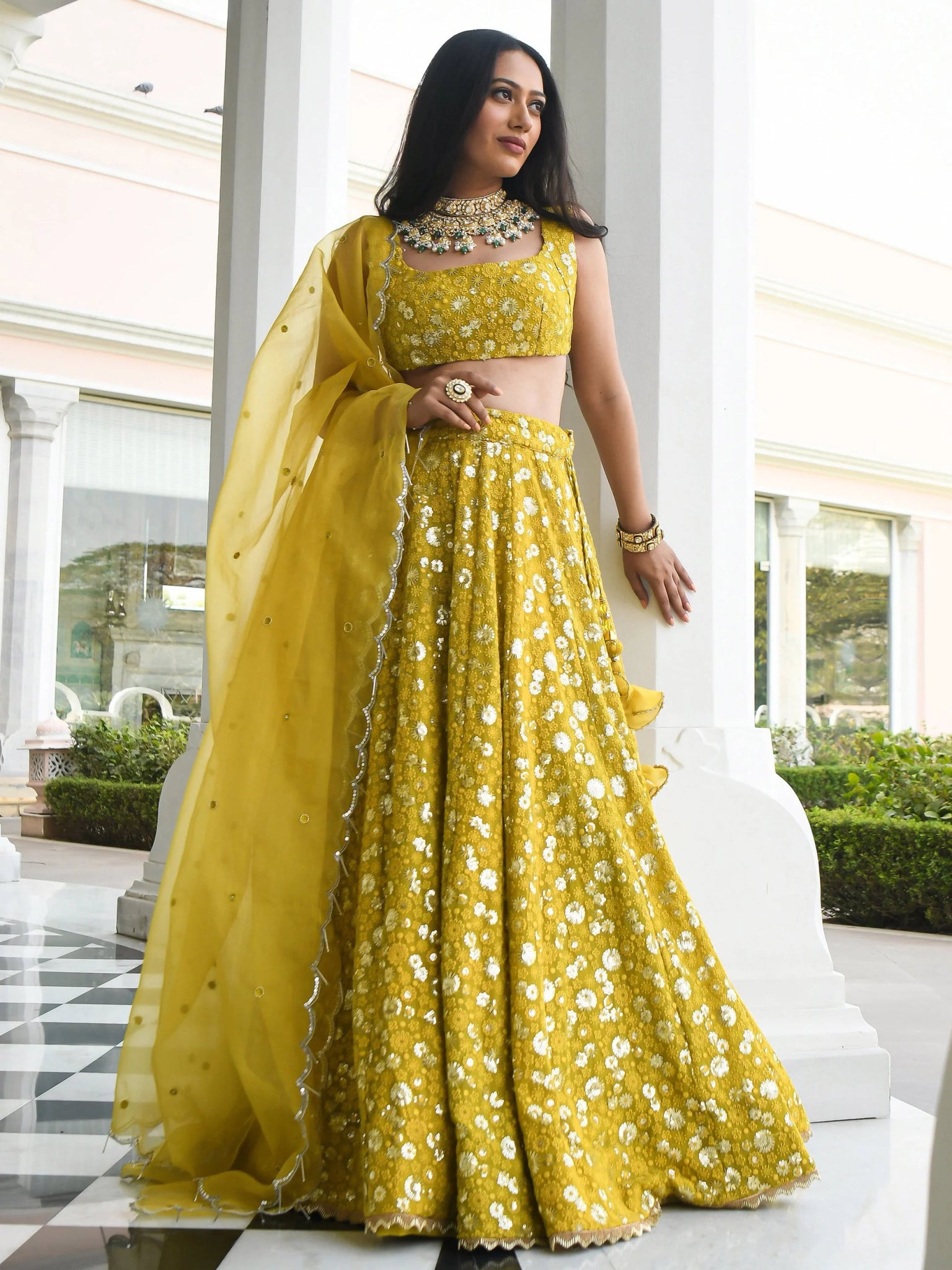 Unique & Stylish Yellow ZLC - Indian Dress House 786