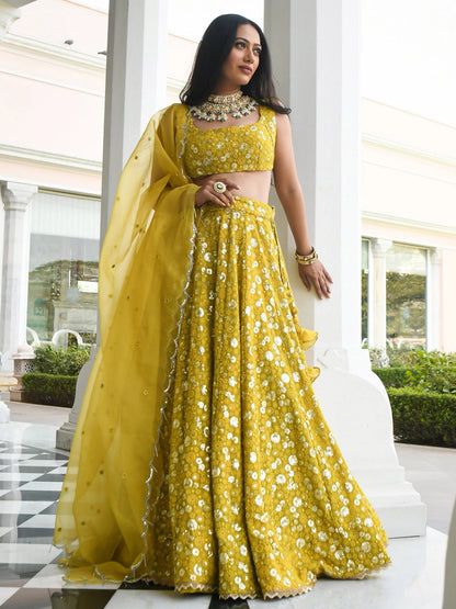 Unique & Stylish Yellow ZLC - Indian Dress House 786