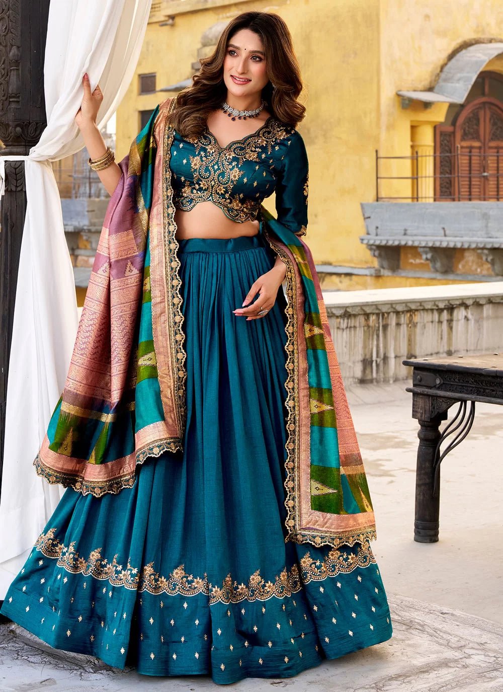 Unique Teal AVL - Indian Dress House 786