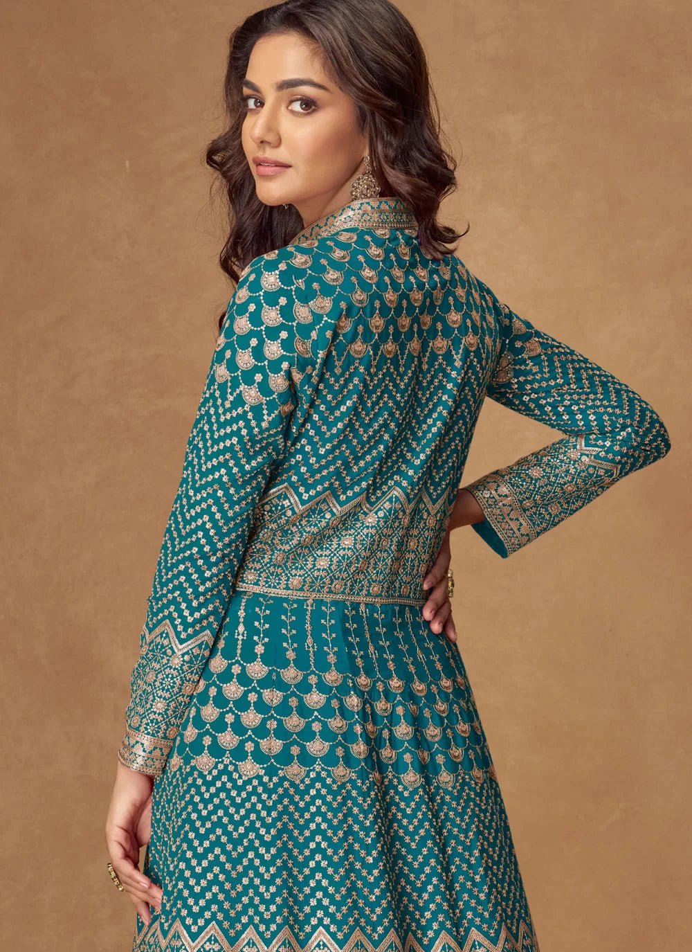 Unique Turquoise AMGA - Indian Dress House 786