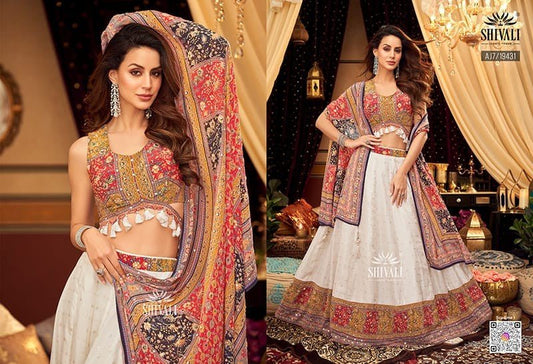 Unique White & Multi Color SHIV - Indian Dress House 786