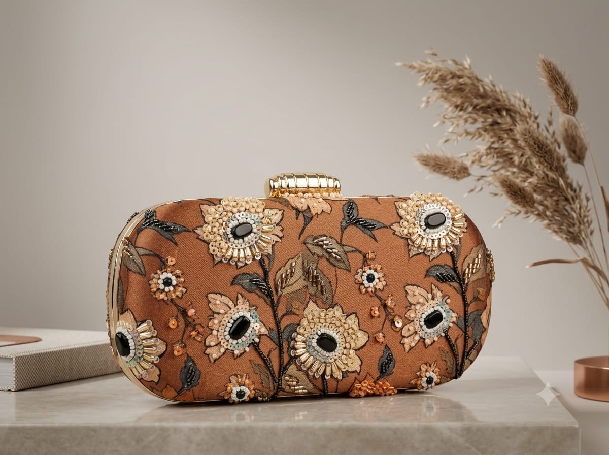 Uniuqe Orange Floral CFB - Indian Dress House 786