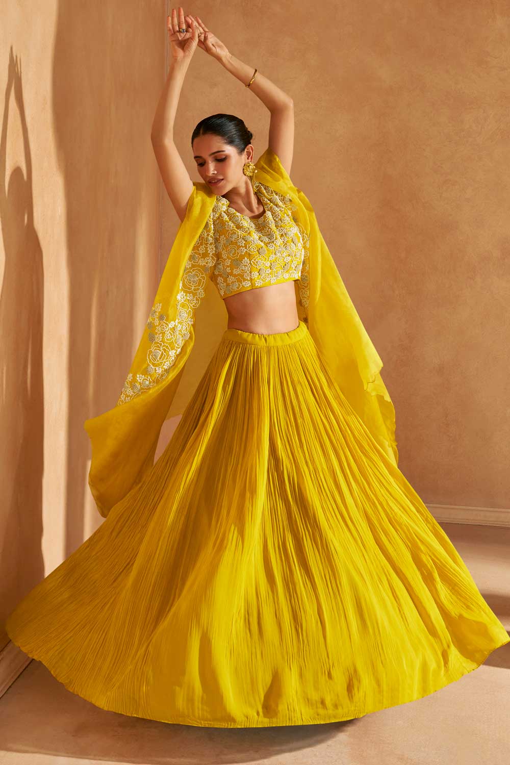 Yellow Floral SYKL - Indian Dress House 786