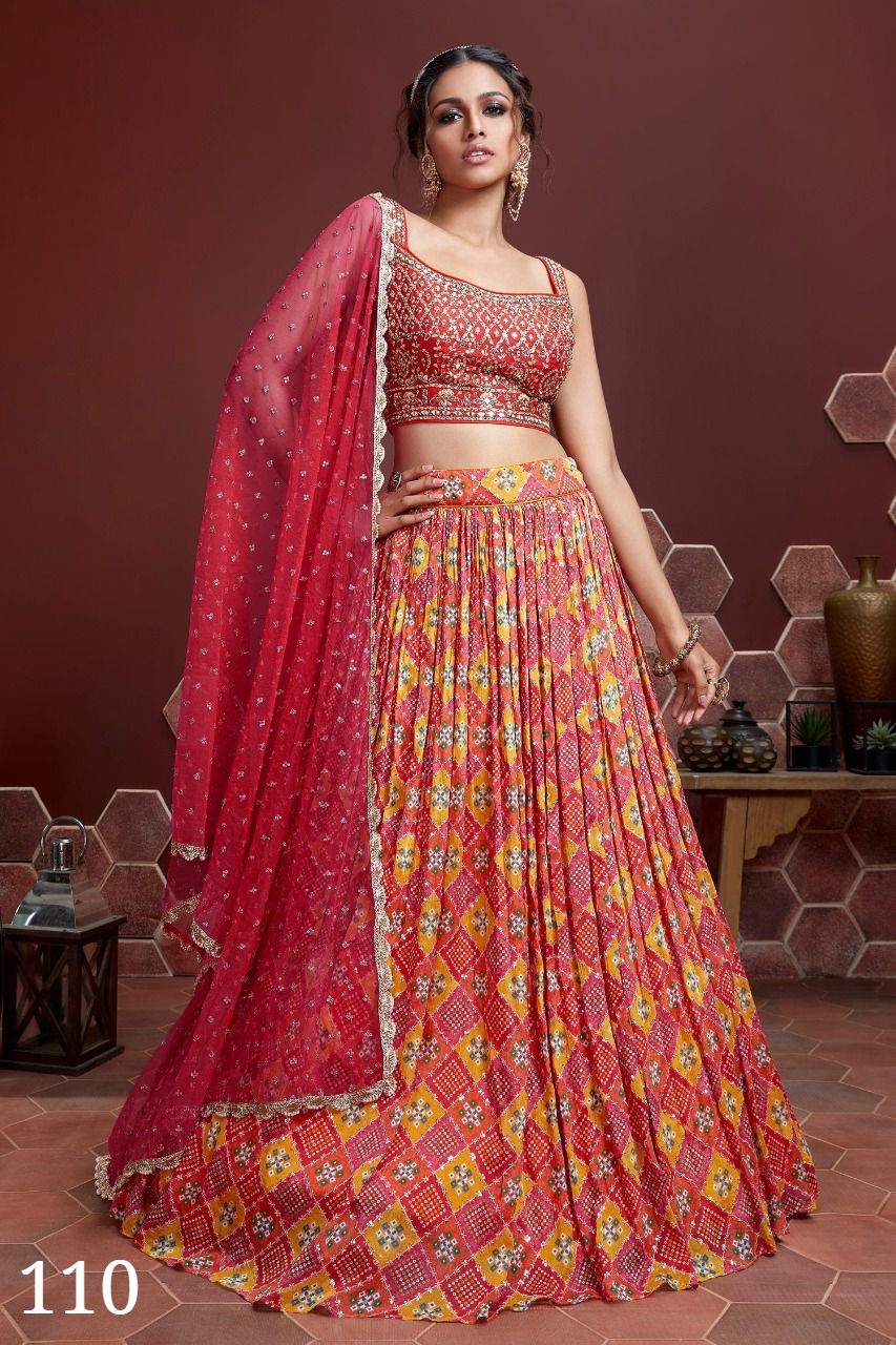 Bandhani Printed O & R ZCL - Indian Dress House 786