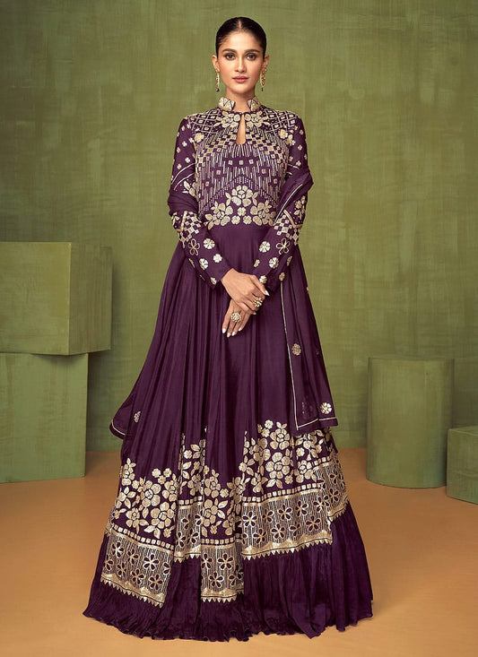 Beautiful Russian Violet SDV - Indian Dress House 786