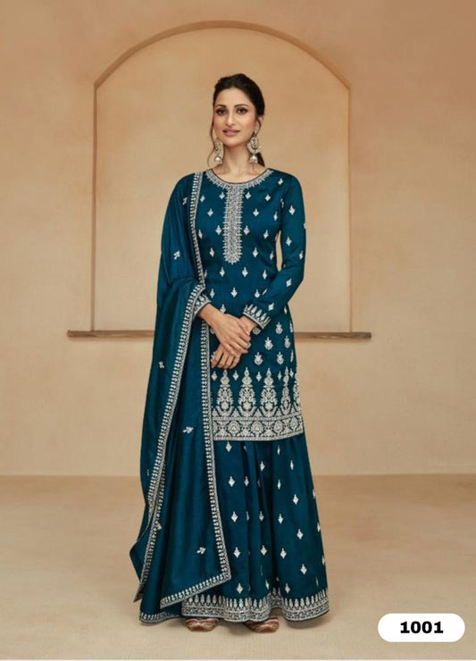 Breath Taking Blue Sharara AHSP - Indian Dress House 786