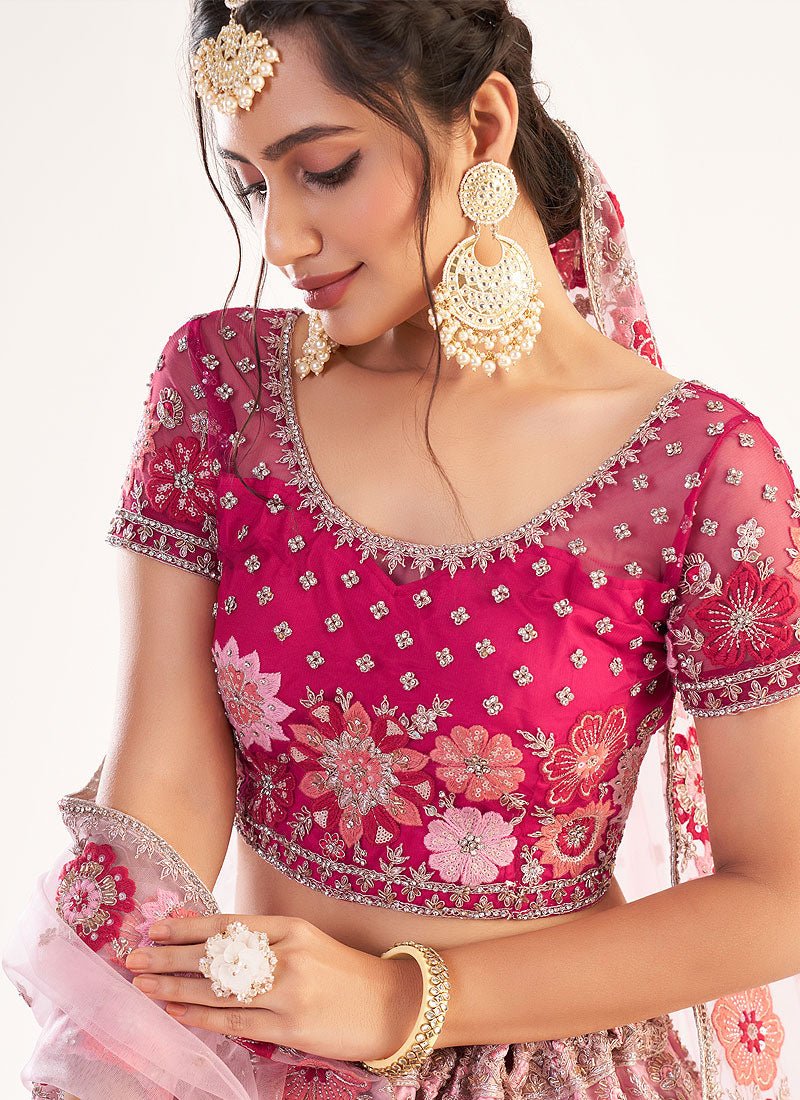 Breath Taking Pink Floral ABHFL - Indian Dress House 786
