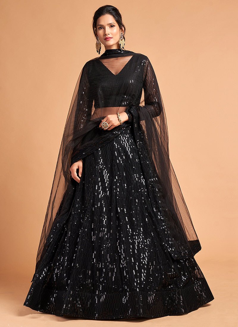 Elegant Blaclk ZNRL - Indian Dress House 786