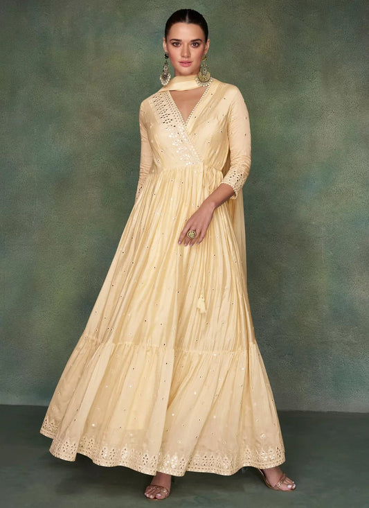Elegant Cream SSHG - Indian Dress House 786