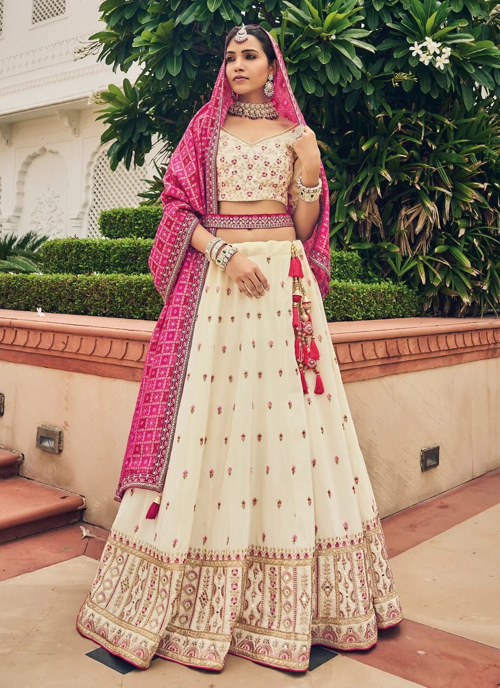Elegant Off White KSHL - Indian Dress House 786