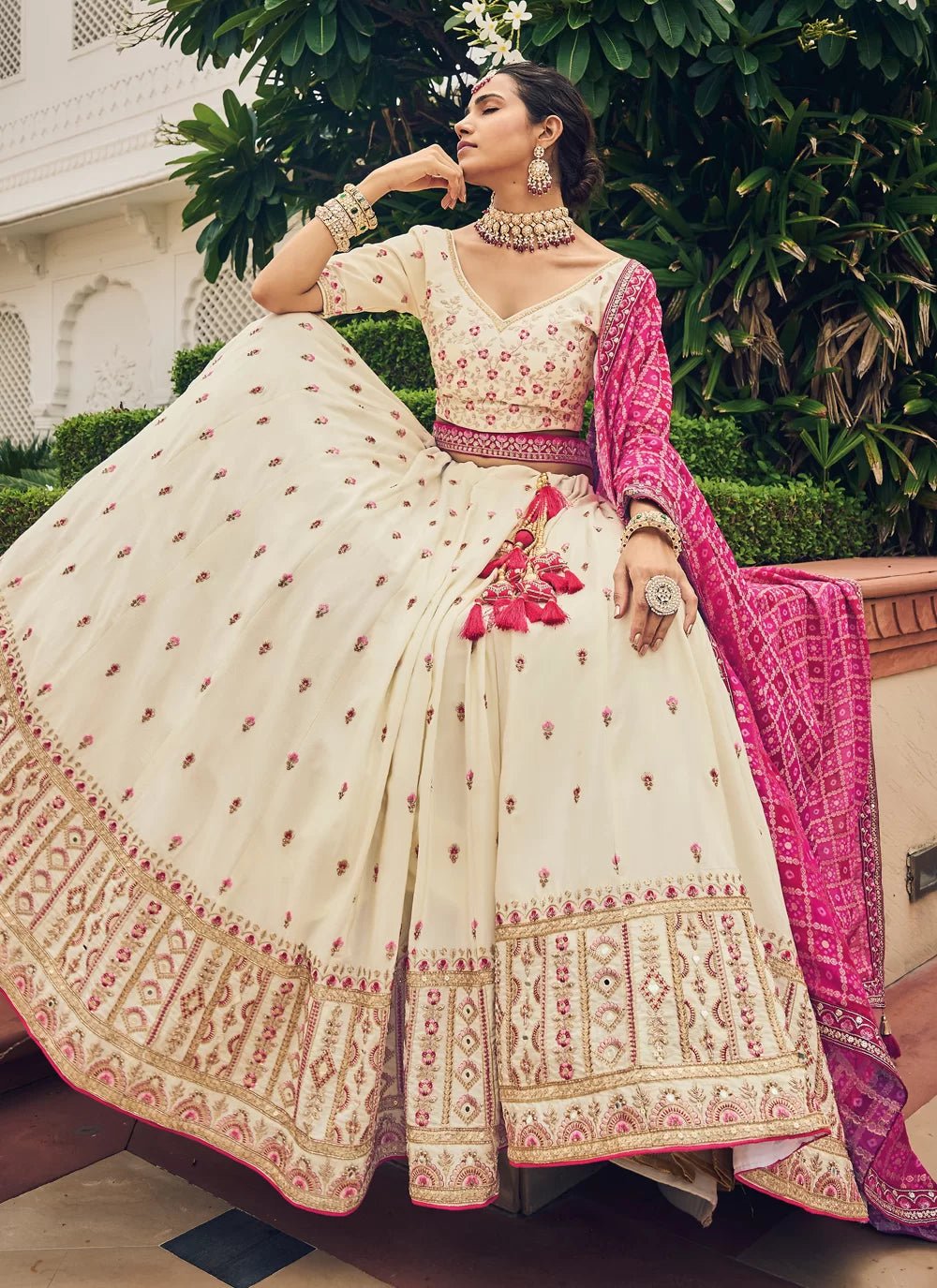 Elegant Off White KSHL - Indian Dress House 786