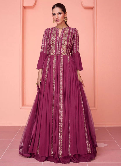 Elegant Pink Lengha SYK - Indian Dress House 786