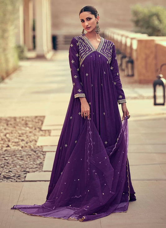 Elegant Purple SYMK - Indian Dress House 786