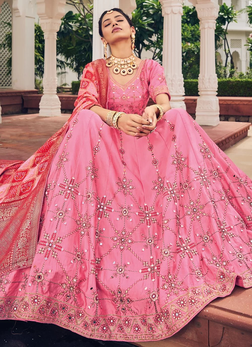 Elegant Rose Pink KSHL - Indian Dress House 786