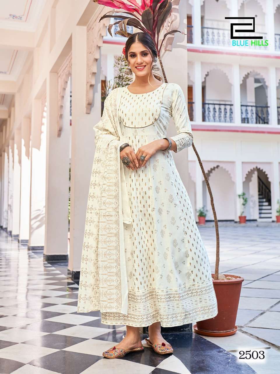 Elegant White BHG 2503 FVD - Indian Dress House 786