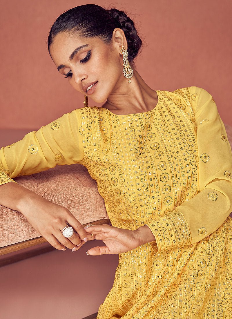 Elegant Yellow ACS - Indian Dress House 786
