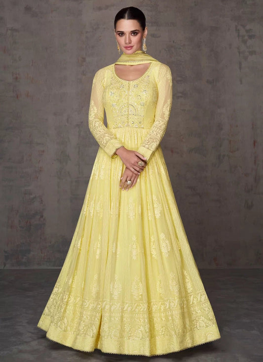 Elegant Yellow SYQ - Indian Dress House 786