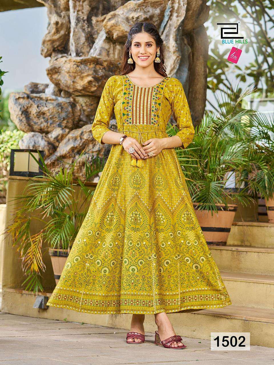 Elgant Yellow BHD 1508 FVD - Indian Dress House 786