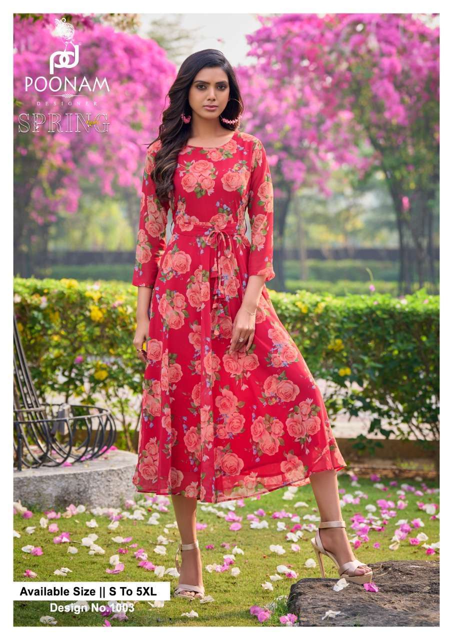 Floral Red PSV 1003 FVD - Indian Dress House 786