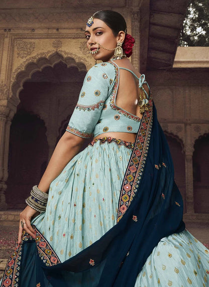 Gorgeous Baby Blue RWL - Indian Dress House 786
