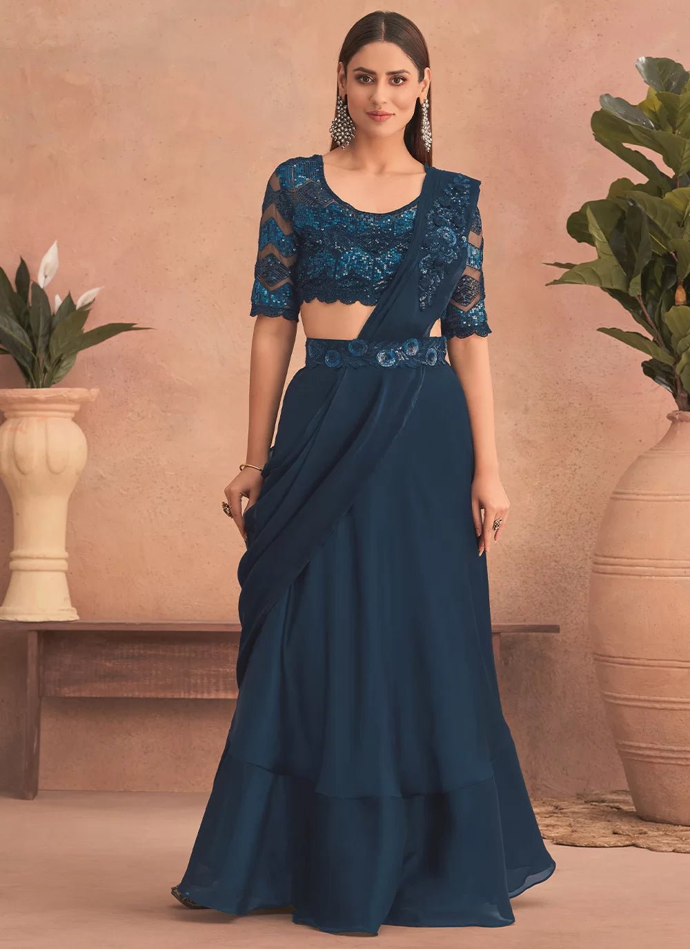 Gorgeous Blue L/S - Indian Dress House 786
