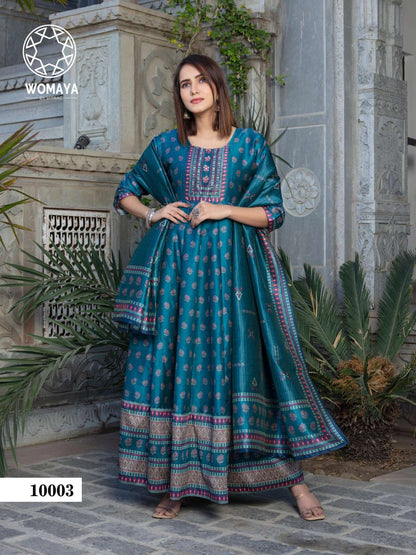 Gorgeous Blue WAF 10003 FVD - Indian Dress House 786