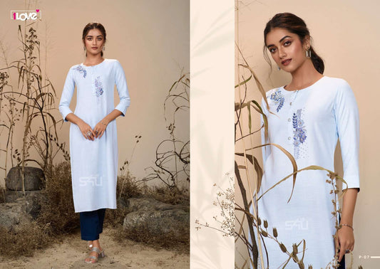 Gorgeous Dull Blue S4U KTP 07 FVD - Indian Dress House 786