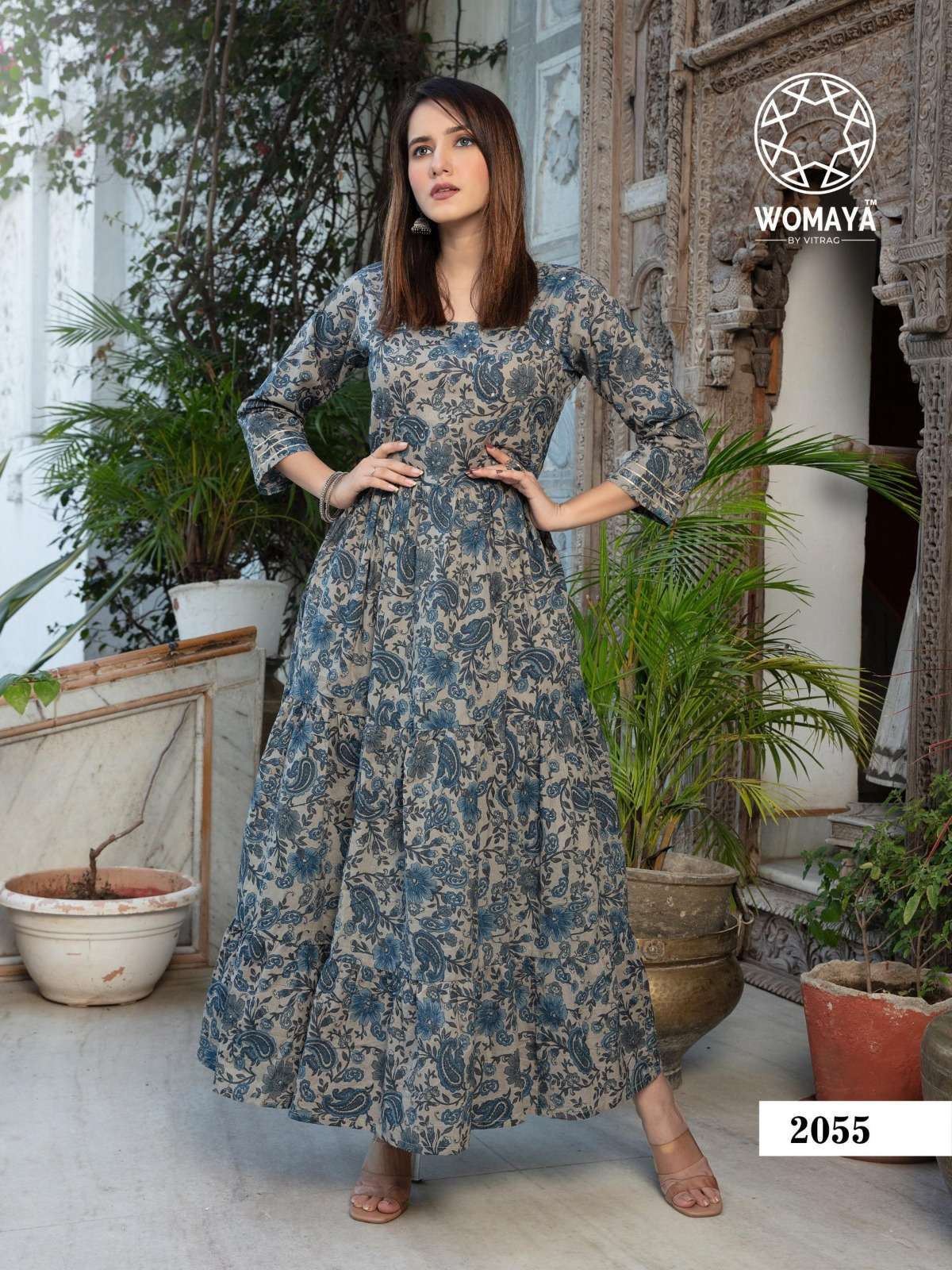 Gorgeous Floral Blue WMV 2055 FVD - Indian Dress House 786