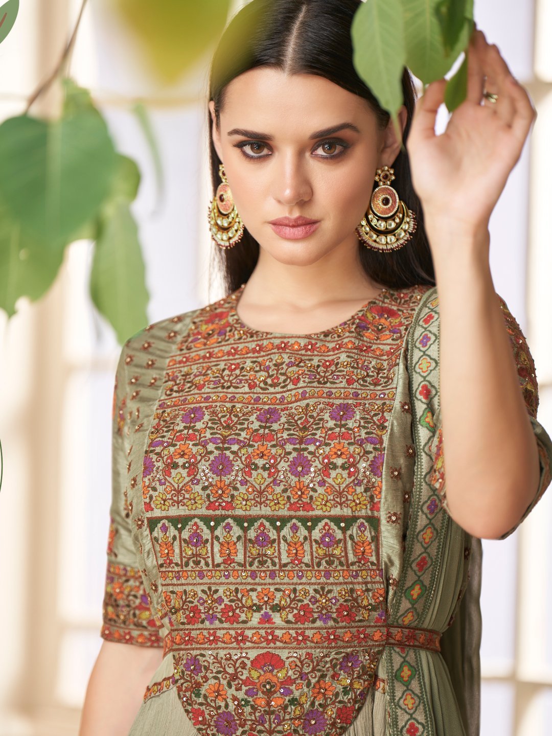 Gorgeous Floral Grey Mi SYKH - Indian Dress House 786